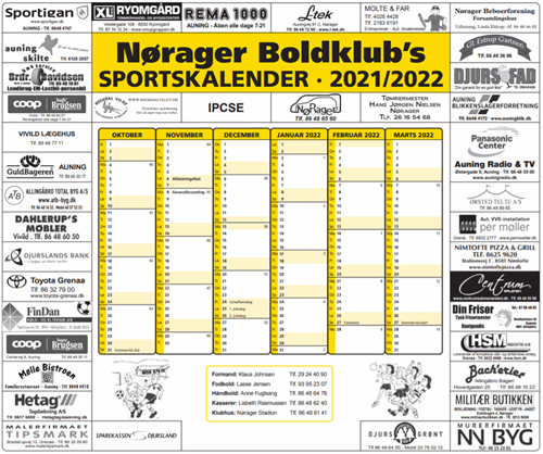 SP Kalender Sept 2021 Til Mar 2022